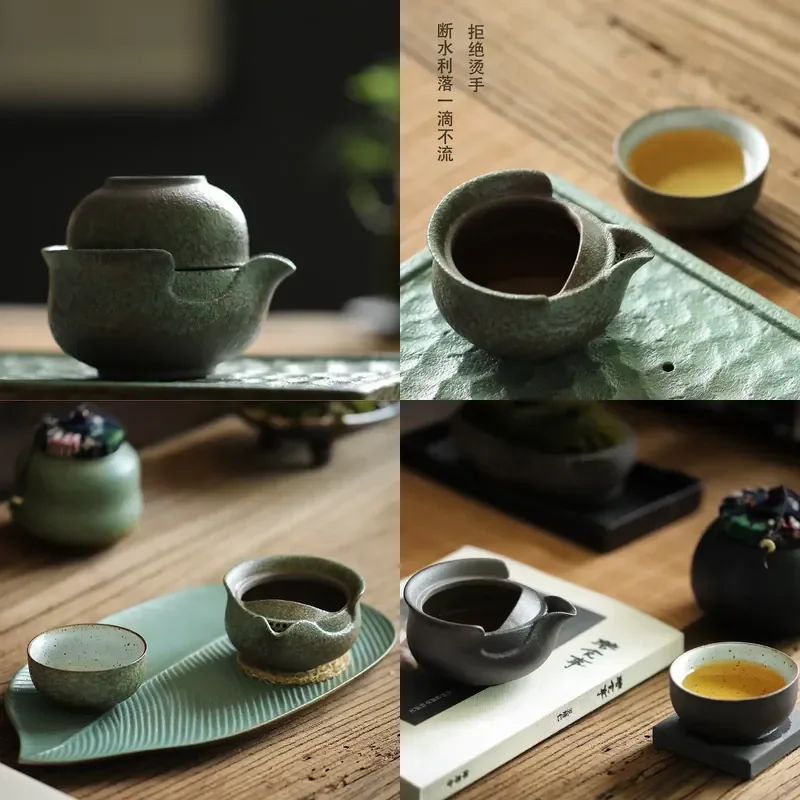 

【CHIMU HOME】 Japanese Style Quick Cup One Pot One Cup Single Small Set Simple Home Little Kung Fu Set Stoneware for