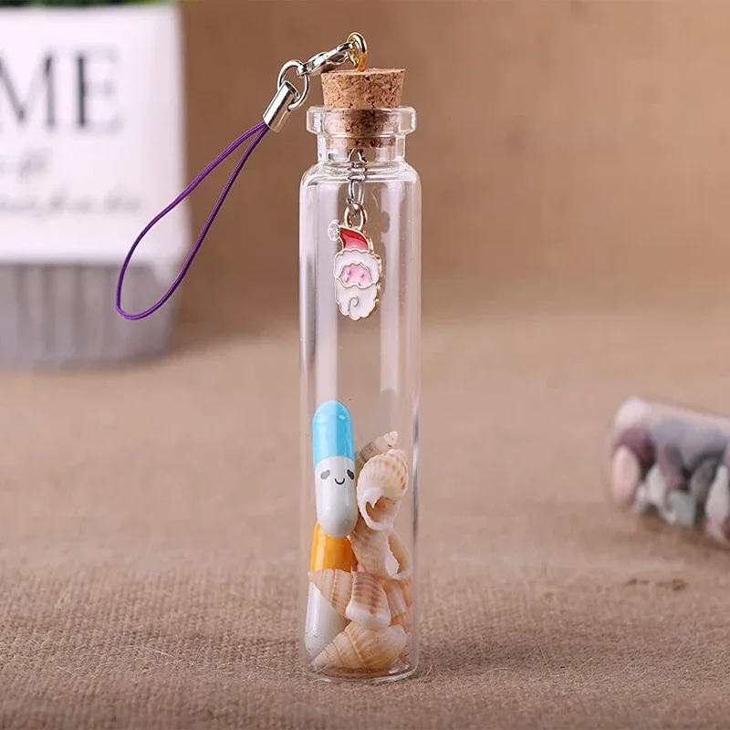 100Pcs 5ml-30ml Mini Cork Glass Bottle Clear DIY Birthday Gift Bottles Empty Message Wishing Bottle For Wedding Party Decoration
