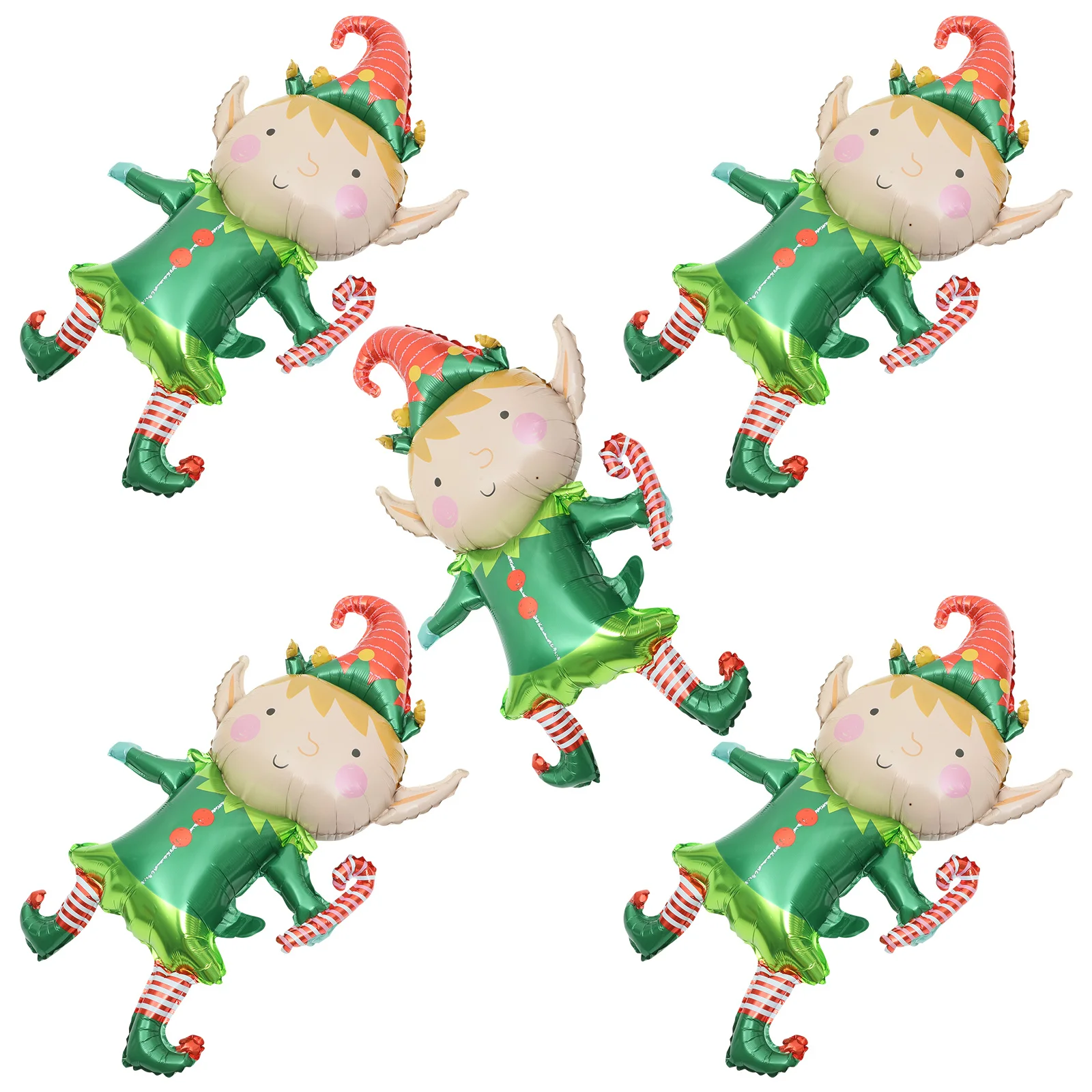 

5pcs Christmas Balloons Aluminum Foil Decorative Party Balloon For Xmas Table Centerpiece Background Novelty Inflatable Decor