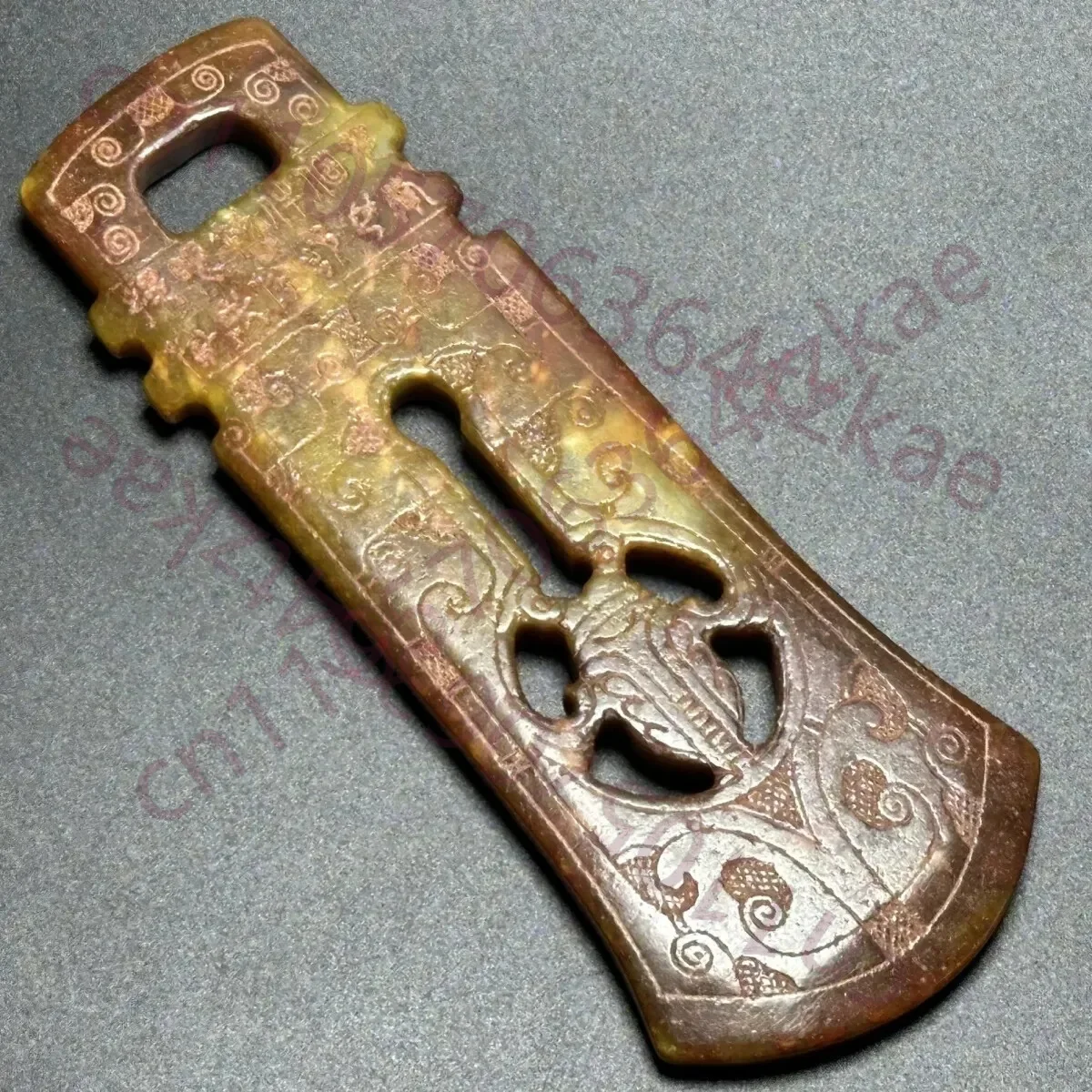 Rare Ancient Jade Carvings China Old Object Statue Collection Pendant Coin