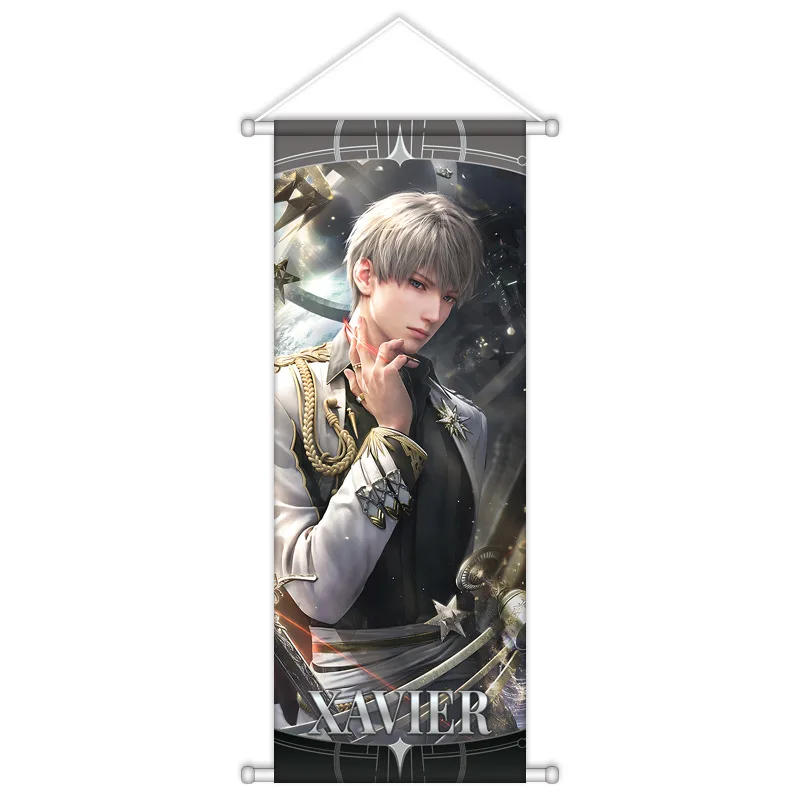 Game Love and Deepspace Scroll Poster Cartoon Zayne Rafayel Sylus Xavier Caleb Wall Hanging Anime Merch Wall Decoration Fan Gift