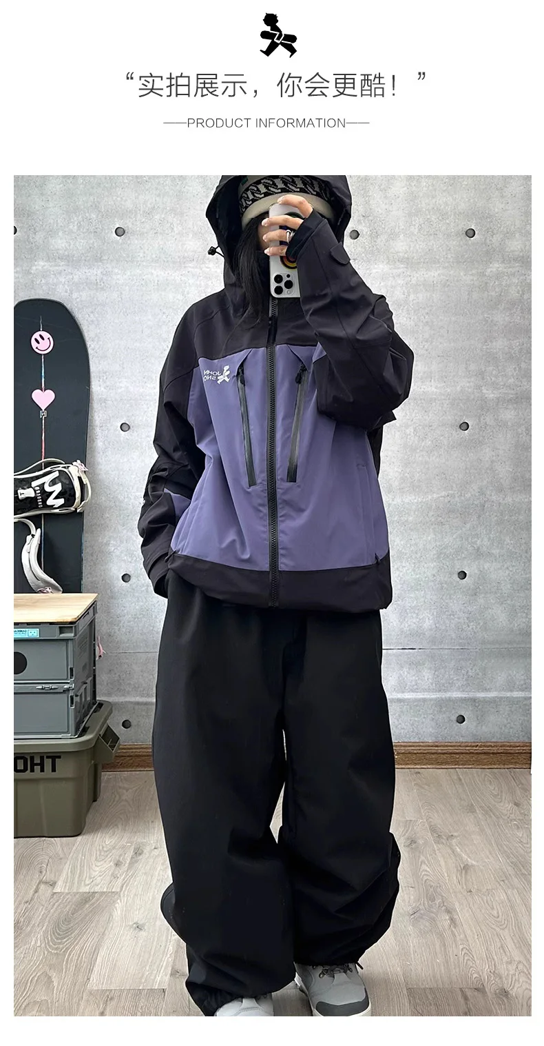 John Snow Winter Herren- und Damen-wasserdichte Skihose, warme, atmungsaktive Schnee-Frauenhose, Outdoor-Snowboardbekleidung, männliche Hose – Detail 16