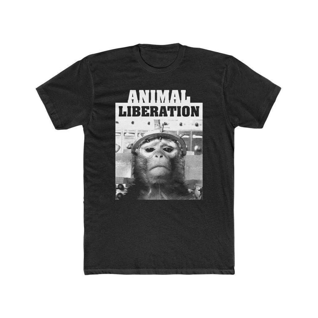 Animal Liberation Chimp T Shirt Bella Canvas Jersey Cotton