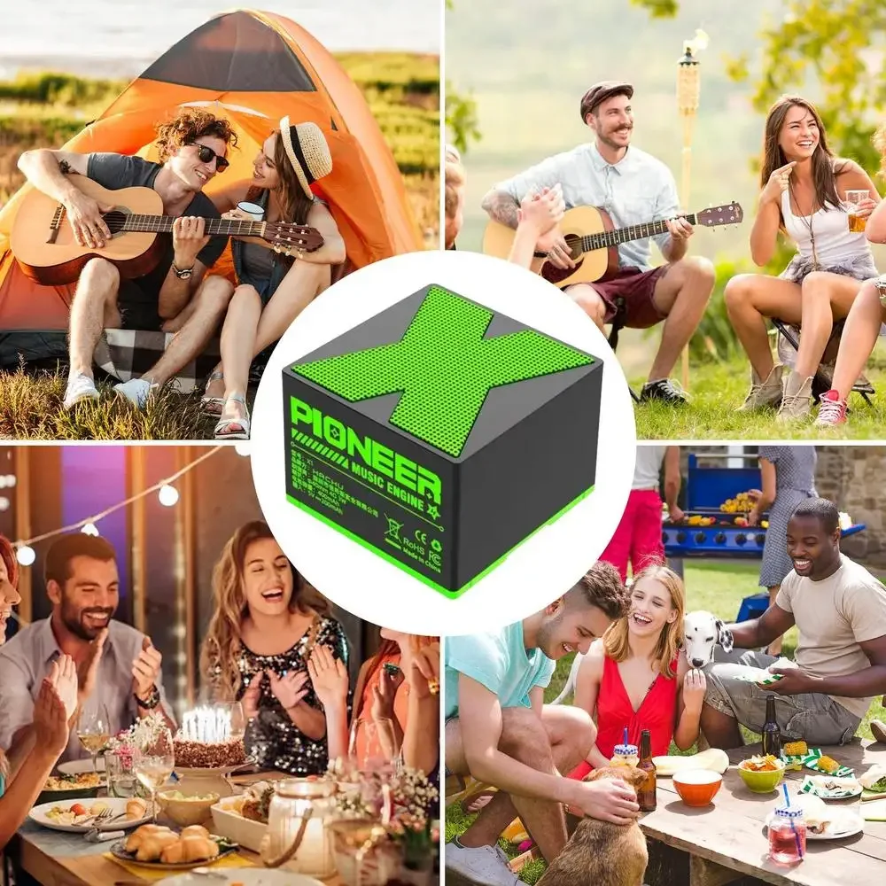 X1 مربع صغير سمّاعات بلوتوث سماعة لاسلكية تعمل بالبلوتوث في الهواء الطلق مضخم صوت محمول ستيريو الصوت المحيطي بلوتوث صغير المتكلم