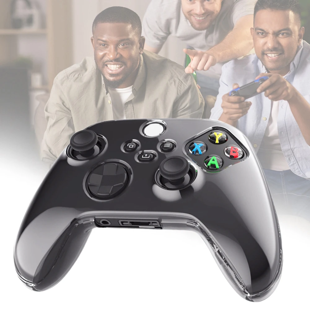 Casing Pelindung Keras Pegangan Anti Selip Casing Kulit Transparan Tahan Benturan untuk Aksesori Pengontrol Xbox Seri X/S