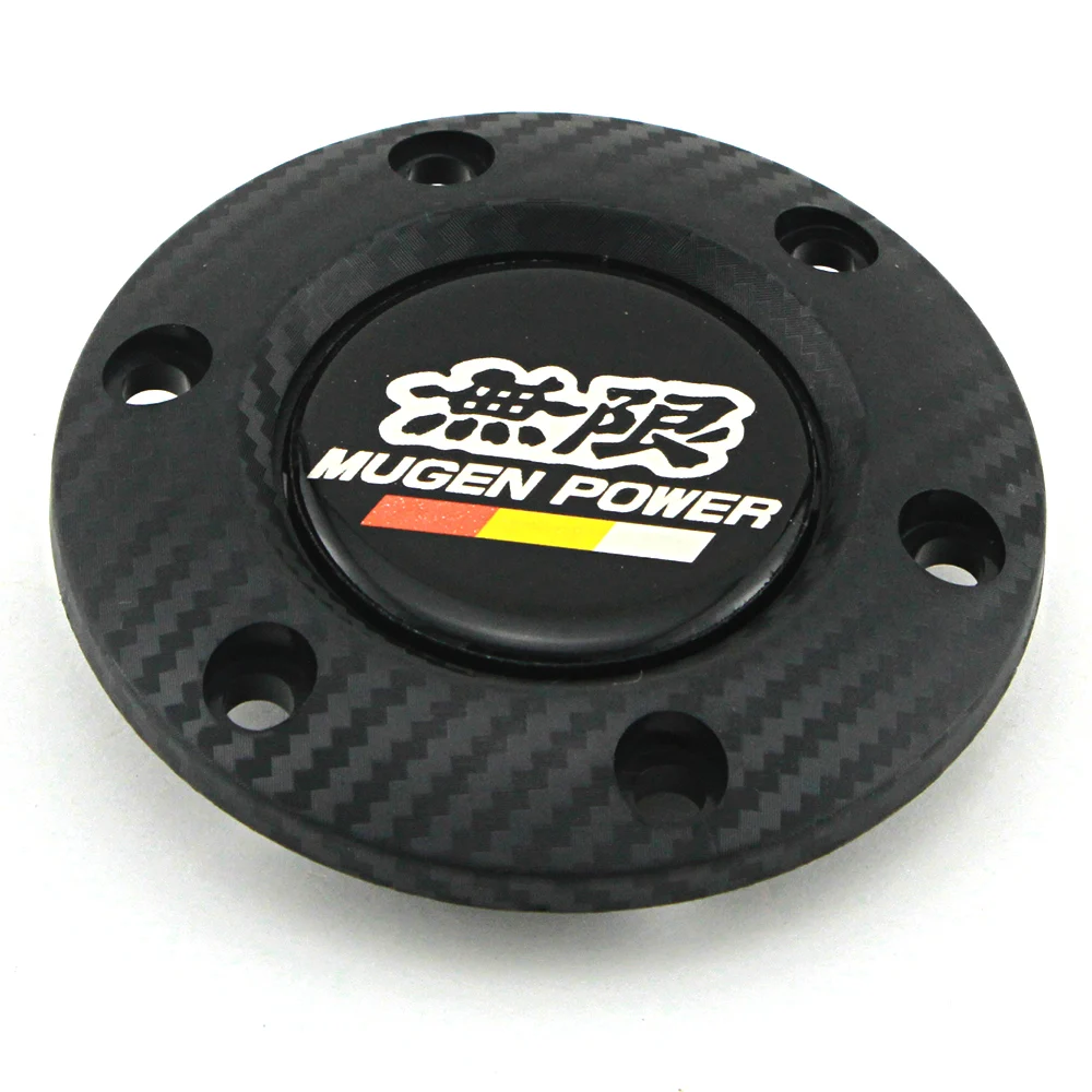 Mugen Power Racing Car Styling Steering Wheel Horn Push Button Speaker Control Cover ABS Plastic Edge Cover Ring