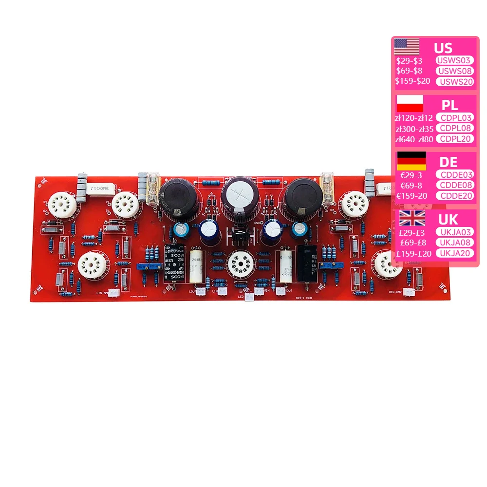 Nvarcher EL84 Power Amplifier Board EL84/6P14 Push-pull Circuit  DIY Without Tube