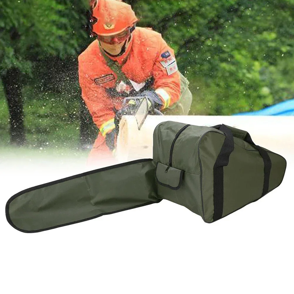 Storage Bag Chainsaw Tote Chainsaw Bag Oxford Cloth Rainproof Waterproof Garden Tools Bag Green Color Lawn Mower Parts