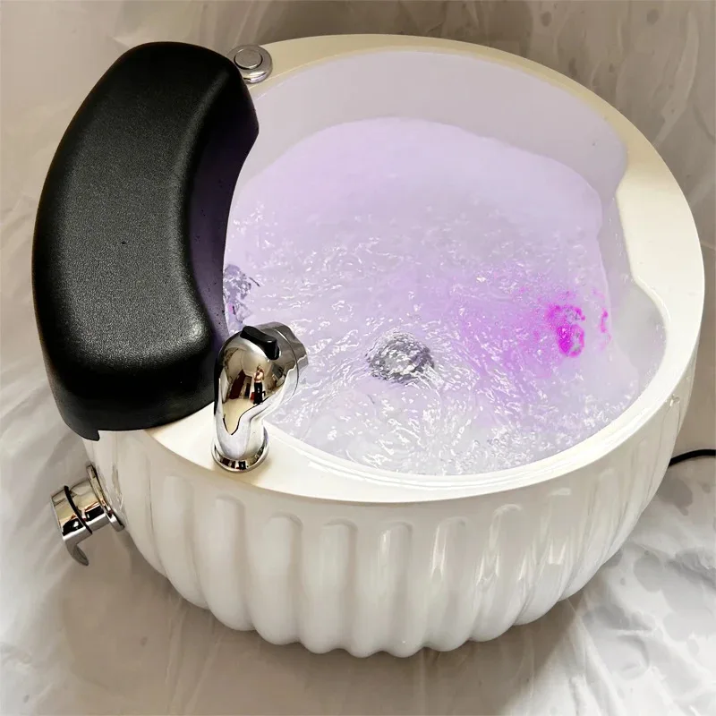 Portable Fiberglass Pedicure Sink Bowl Foot Basin with Jet 2026 - Lightweight Washing Sink for Salon Spa Home Use