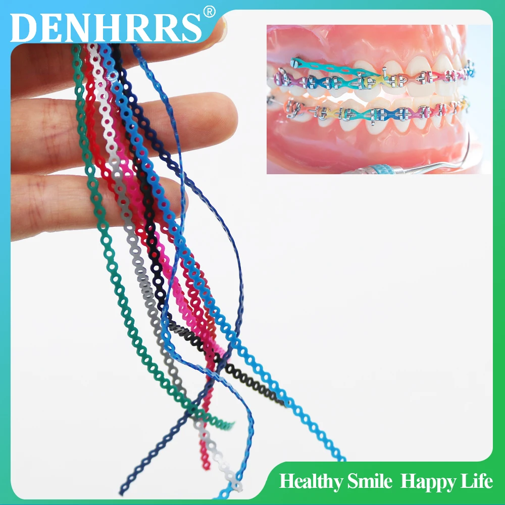 10Sticks/Pack Orthodontic Dental bulk Short Power Chain Latex Free 10Colors 20cm/Stick