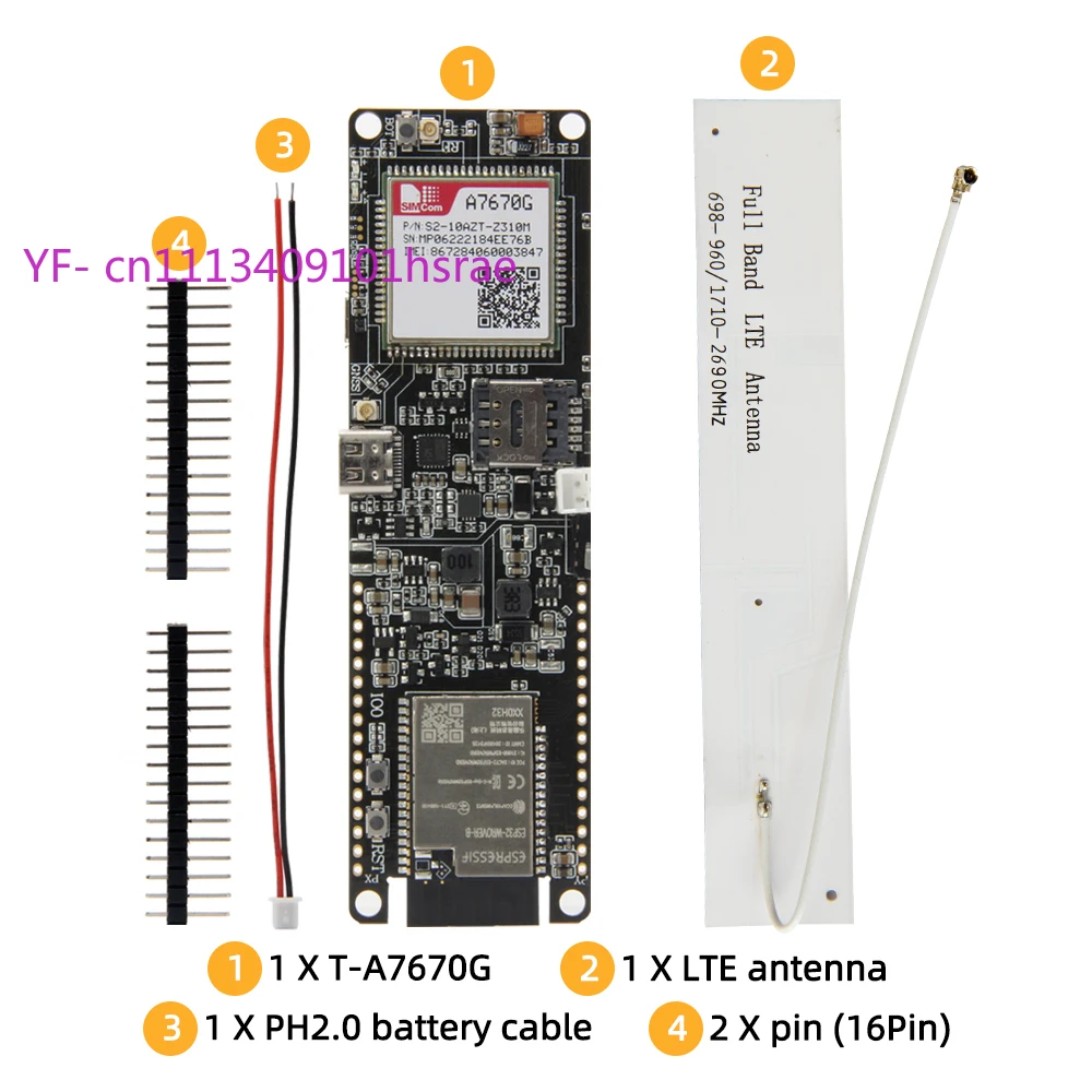 LTE CAT1 SIM Wireless Module ESP32 4G Development Board GSM GPRS EDGE TF Card A7670G A7670E A7670SA