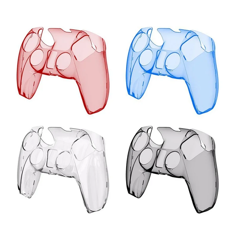 ل PS5 DualSense الجلد شل غطاء شفاف المضادة للخدش واضح PC غطاء واقٍ مزخرف لهاتف آيفون لسوني بلاي ستيشن 5 غمبد لعبة الملحقات