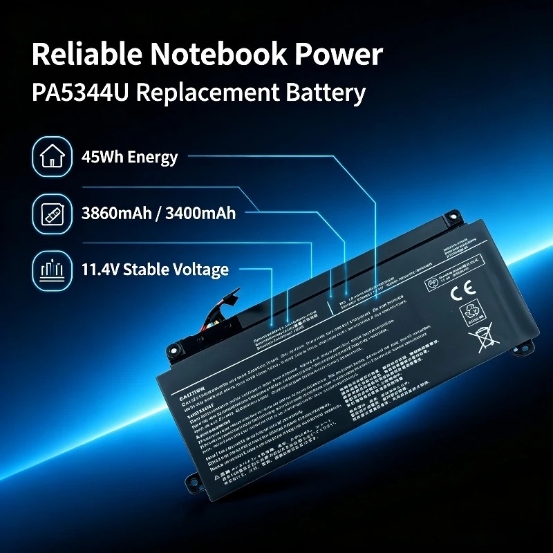 Replacement Internal Laptop Battery PA5344U‑1BRS PA5344U for Toshiba Dynabook Notebook Stable Power Supply Repair Spare Part