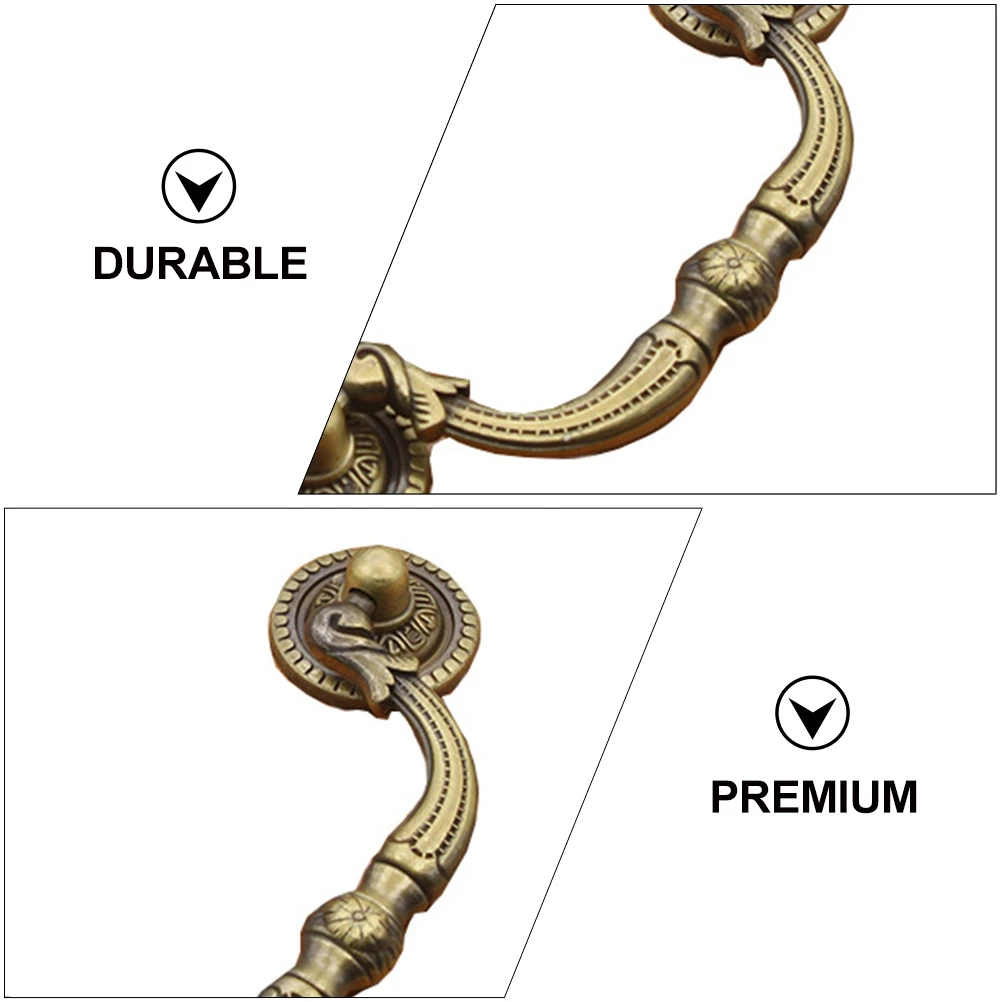 

2Pcs Retro Knobs Vintage Furniture Accessory Drawer Handles Golden Zinc Alloy For Kitchen Wardrobe Furniture Hardware