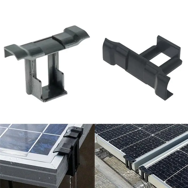 AEE3-30Pc Solar Panel Frames Water Drained Clip Thickness 35Mm PV Panels Auto Remove Stagnant Water Dust Outdoor Tool Easy To Us