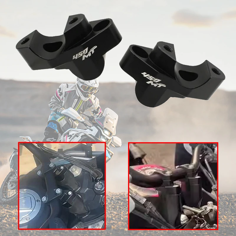 

For CFMOTO 450MT MT450 2024 CF-MOTO 450 MT Handlebar Riser Height-increasing Motorcycle Handle Bar Backward Heightening Fixture