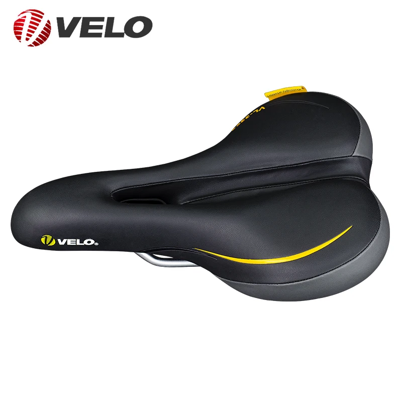 VELO VL-3205 Plush Series Bicycle Saddle For MTB Road Bike Saddle Comfort Soft Cushion Seat PU Leather Saddle Bicycle Parts