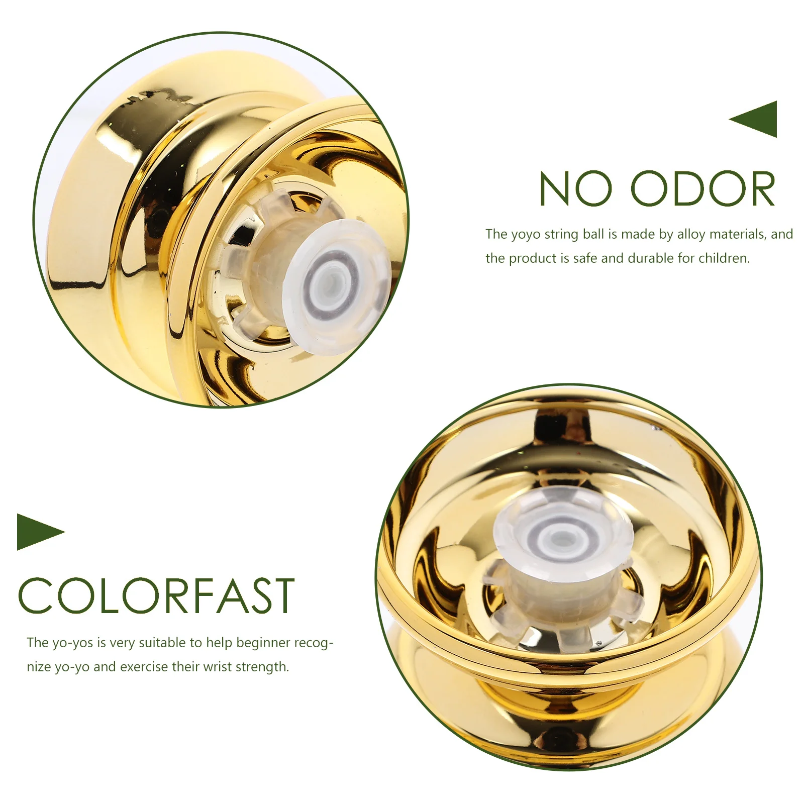 1Set Legierungs-Yo-Yo für Anfänger, glatte, nicht reagierende Yo-Yo-Bälle, pädagogisches Spielen im Freien, Hand-Auge-Koordination, Fähigkeitstraining, Metall