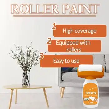抗菌ウォールペイントローラー,水ベースの修理ブラシ,ポータブルペイント,タイルハウス用の白いラテックスペイント,500g,新品