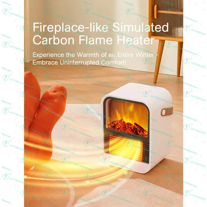 Fireplace Electric Heater Portable Desktop  Heating Stove Radiator with 3D LED Flame for Indoor Home Office Room Festival Gifts