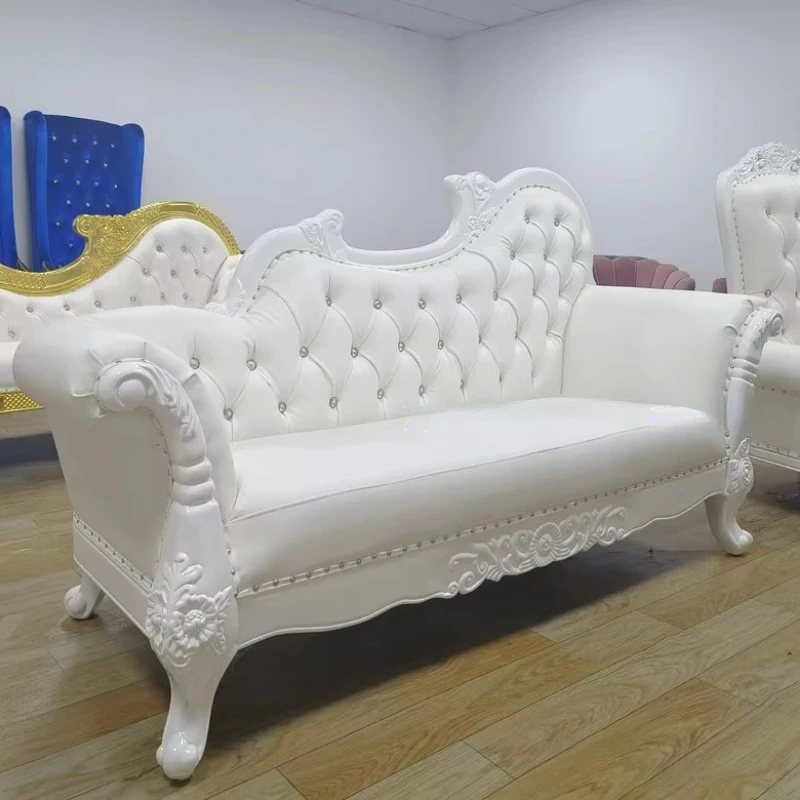 European beauty couch, solid wood carved king chair, concubine sofa, foot leisure area, foreign wedding reclining chair