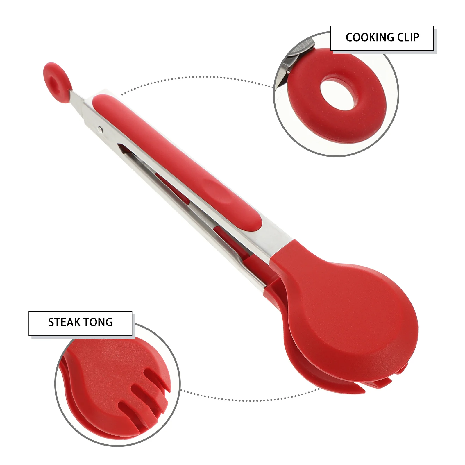 

2Pcs Kitchen Tongs Food Clamps Heavy Duty Lightweight Ergonomic Design for Roasting Buffet Hotpot Restaurant Cooking Accessories