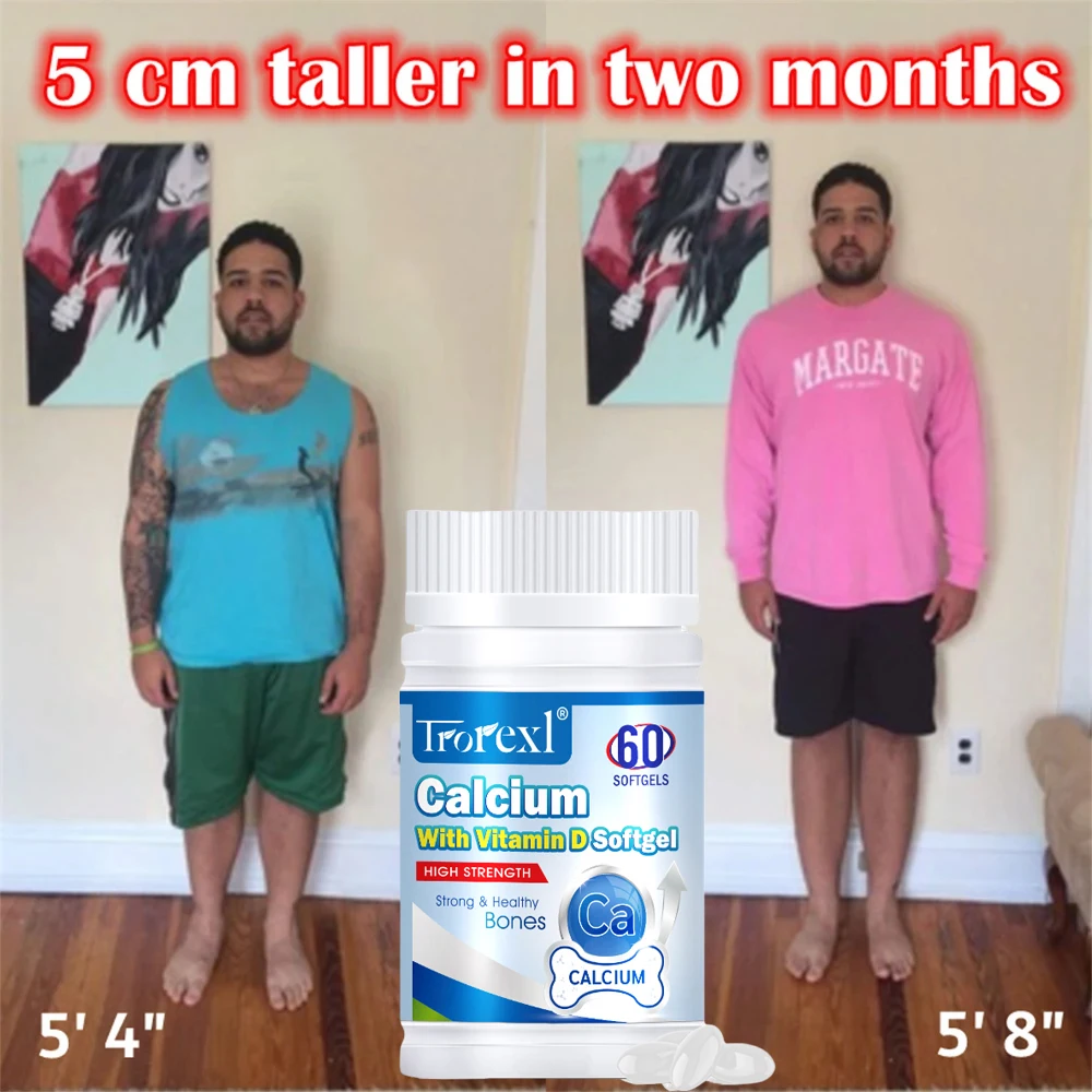 Help Grow Taller - Natural Height Growth Supplement with Calcium Vitamin D3 - Height Maximizer- Height Increase, Bone Strength