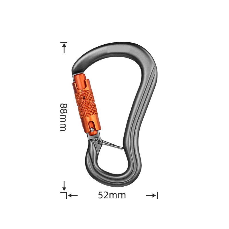 Aluminum Alloy Multifunctional Spring Snap Carabiner, Quick Link Lock Ring Hook for Outdoor Climbing & Rigging