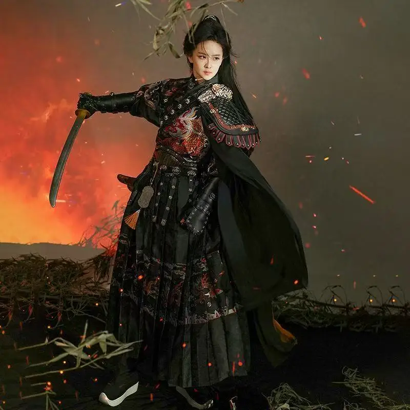 

Collectible Antique Hanfu Men Women Traditional Ming Dynasty Flying Fish Suit Dress Halloween Event Royal Guards Cosplay Costume