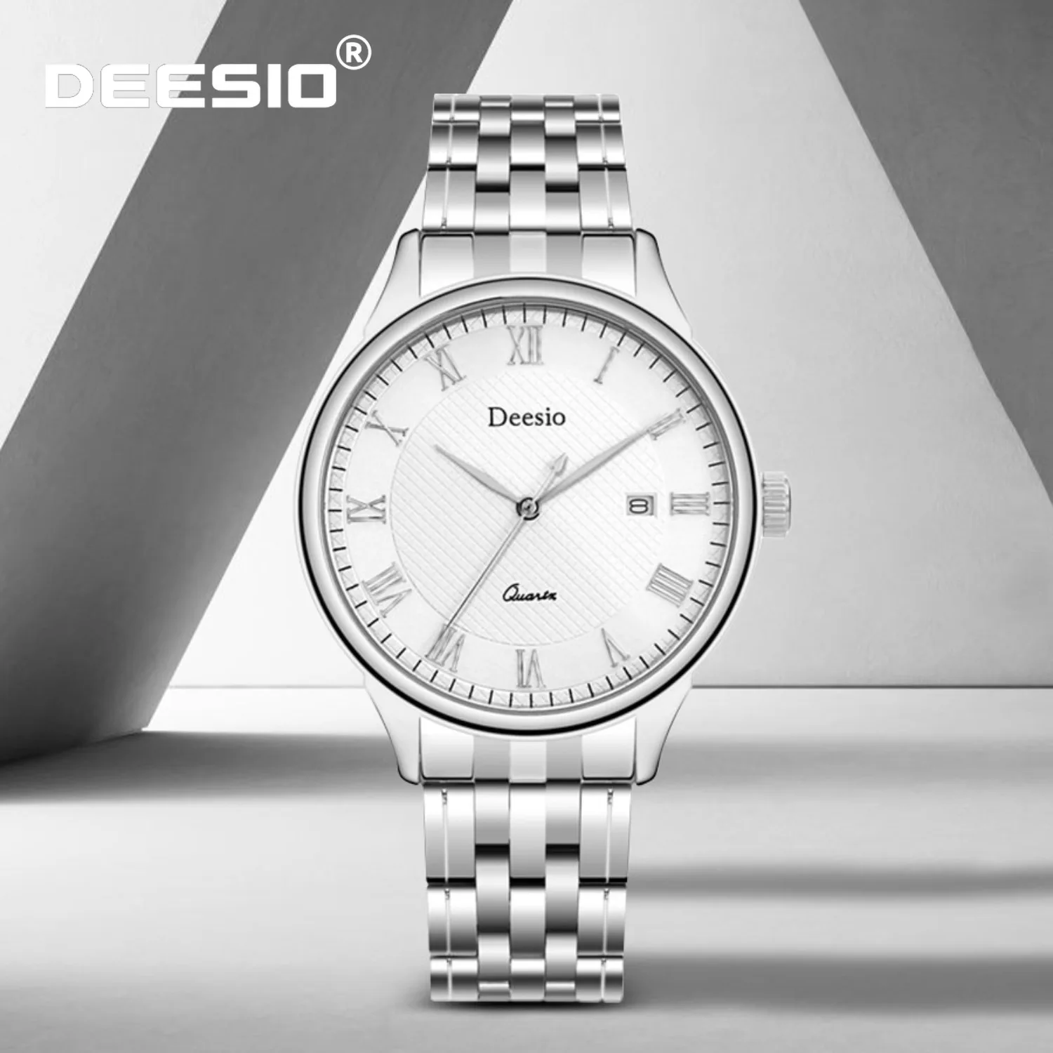 

Deesio Men's Watch Japanese Quartz Movement Stainless Steel Waterproof Business Casual Dress Fashion Analog Watch Gifts for Him