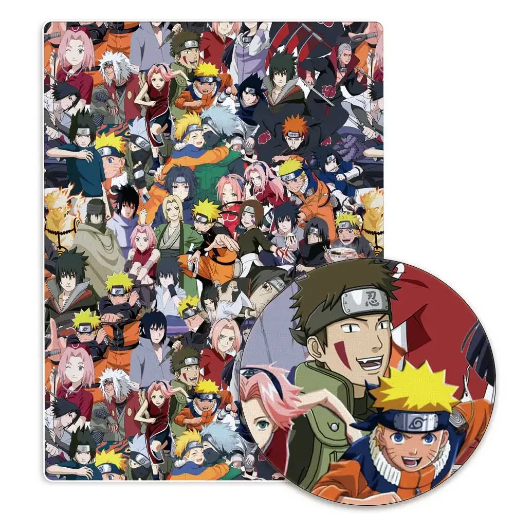 Kain periferal Anime naruto katun poliester 140*50cm kain perca jahit DIY kain print gaun bayi