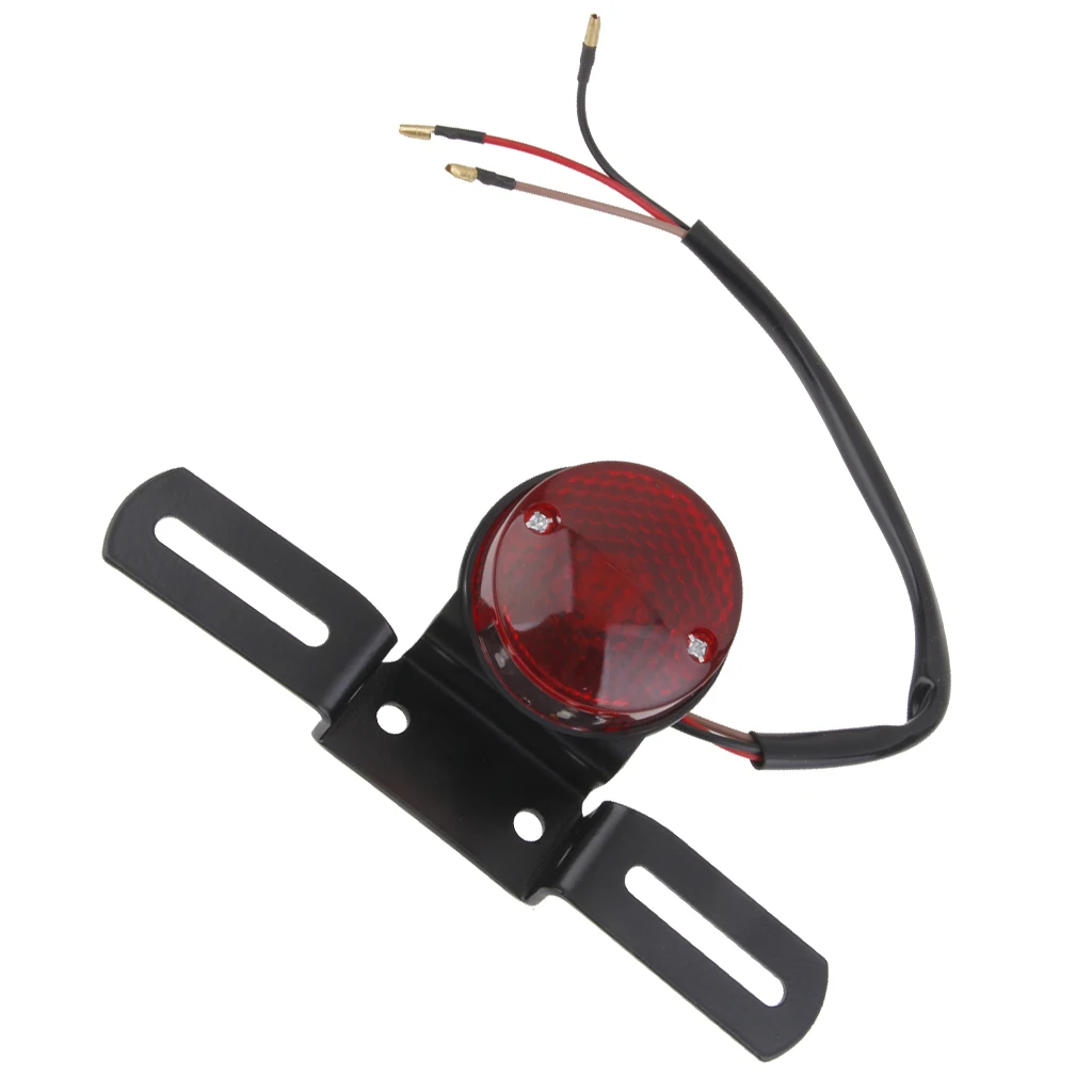 Red Lens Motorcycle Tail Light All in One Brake Lamp Stop Rear Light for Motorbike Cruiser Chopper Dirt Bike