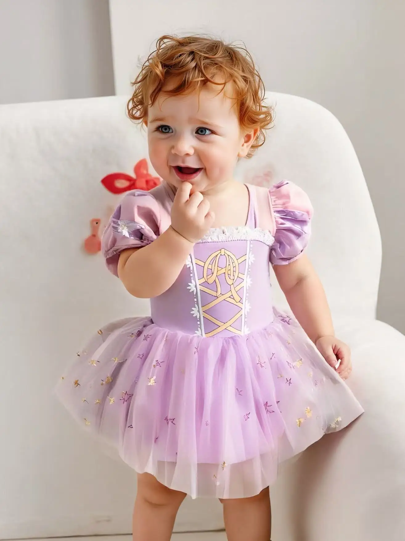 

Summer New Style Girl Beautiful Girl Princess Can Open the Baby Girl Cute Star Skirt Puffy Dress Children's Clothing Hip Skirt