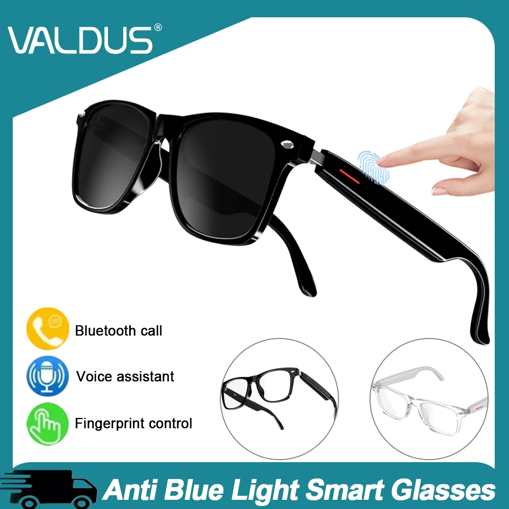 

VALDUS New Smart Glasses Man Woman Bluetooth Call HIFI Music Outdoor Sports Headphones Sunglasses For Google Glasses ios Andiod