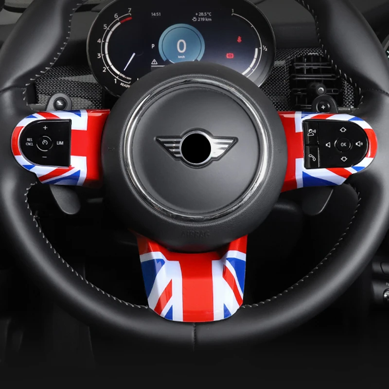 Car Steering Wheel Panel Decorative Cover Modified Shell For BMW MINI 2021 Cooper S JCW F54 F55 F56 F57 F60 Interior Accessories