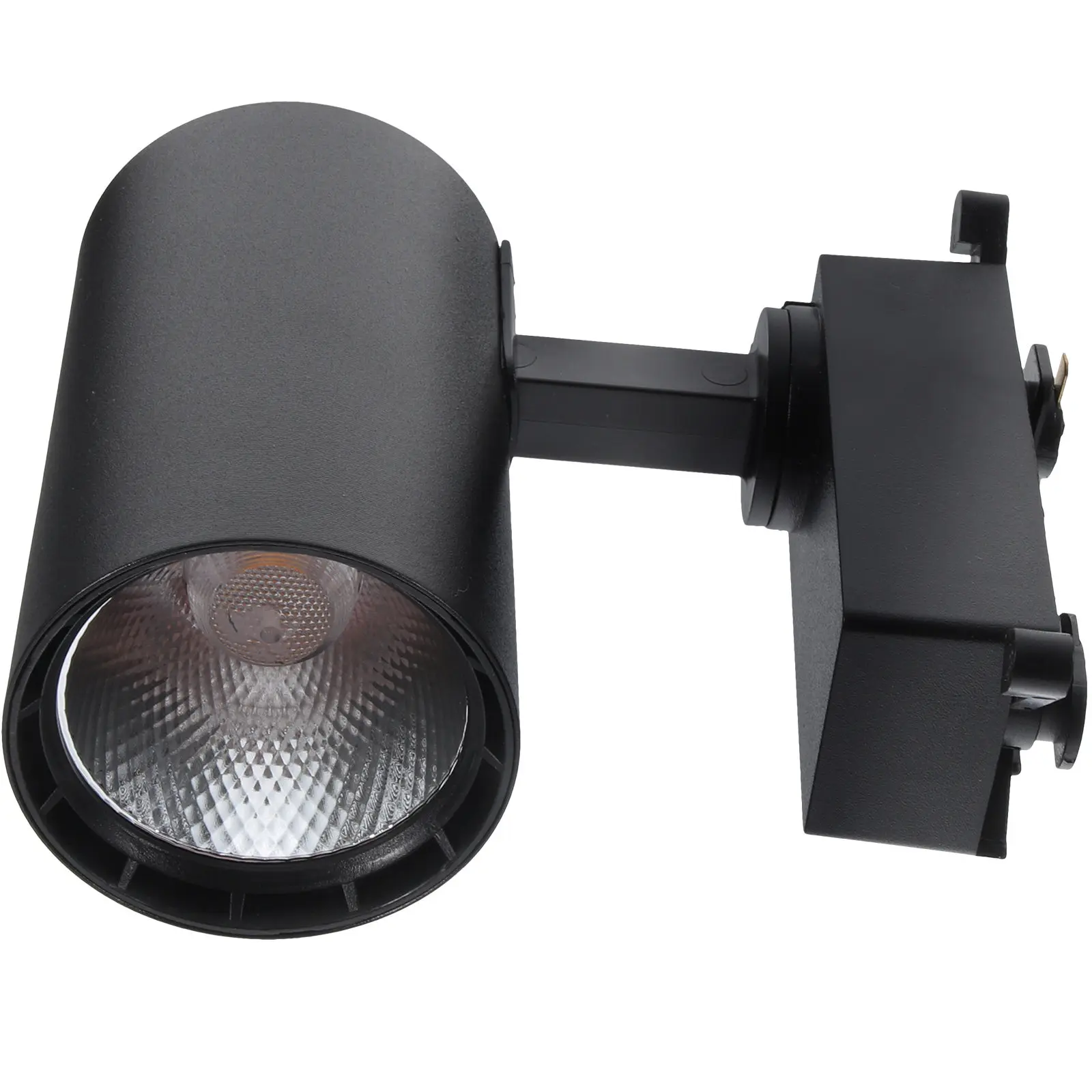 12W LED Track Light Black Shell Warm Light Adjustable Head Accent Spotlight for Clothing Shop Showcase Wall Art Exhibition