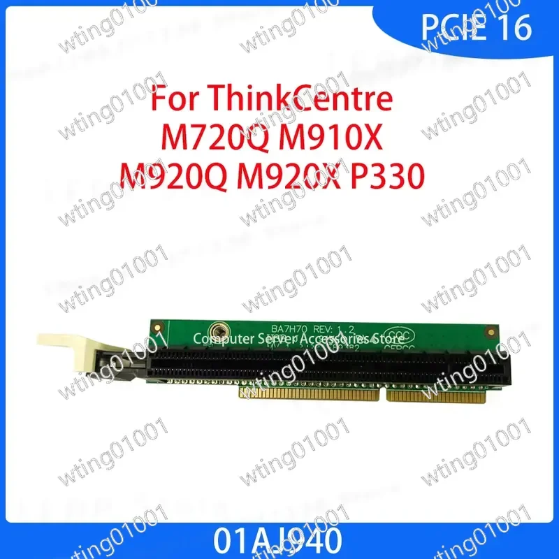 1AJ940 PCIe x16 Expansion Riser Card for ThinkCentre M720Q M910x M920Q M920X and ThinkStation P330 Graphics Adapter