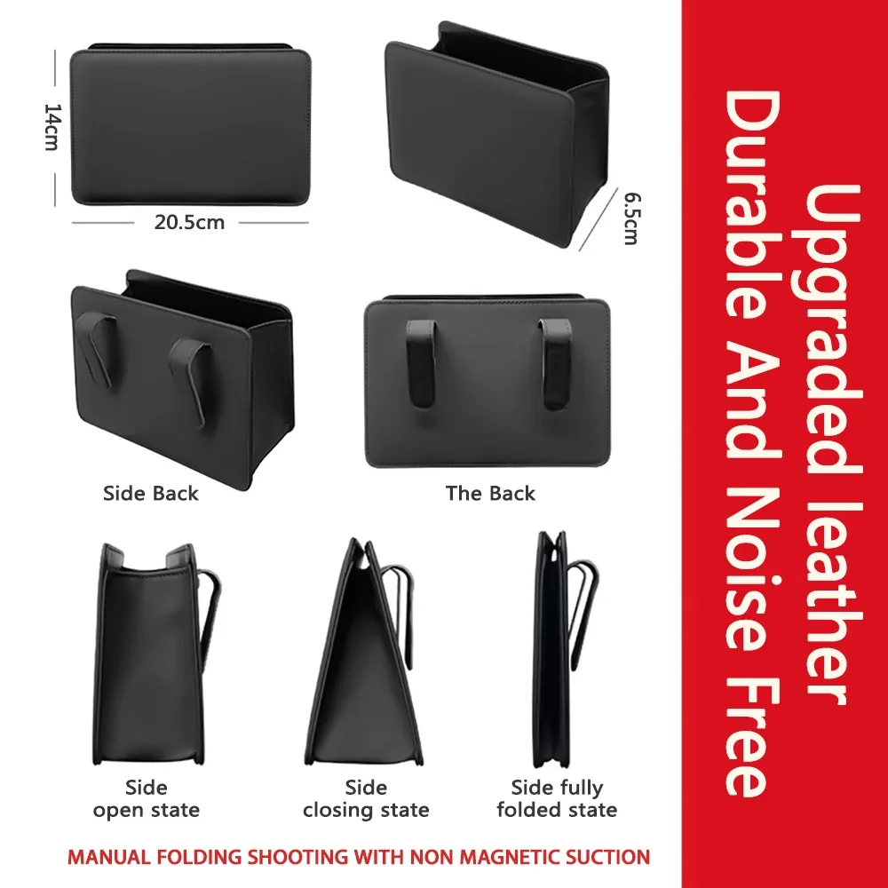 Car Trash Can Car Door Storage Box Foldable Seat Back Hanging Storage Bag Storage Box Car Interior Products view 4