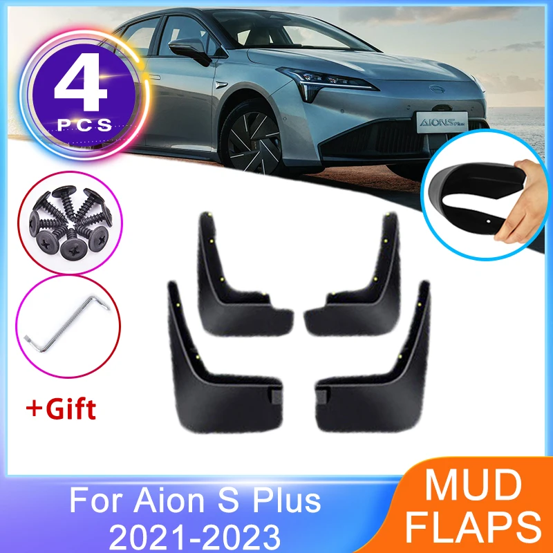 4x Car For Aion S Plus 2021 2022 2023 Front Rear Mudguards Mud Flaps Fenders Wheel Protector New Splash Guards Auto Accessories