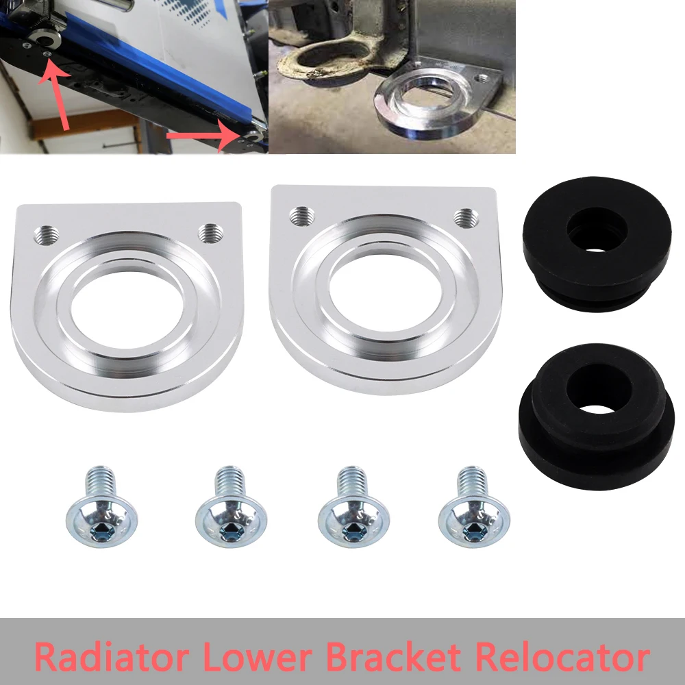 

Aluminum Radiator Lower Bracket Relocator w/Low Profile Bushings for Honda upgrade diy accessories