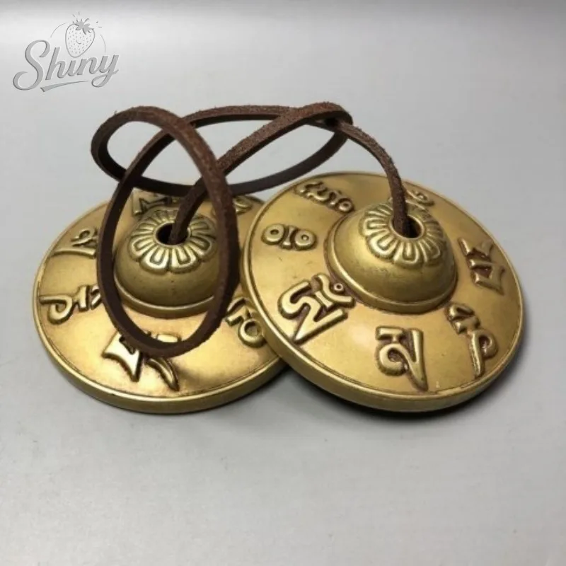 

Feng Shui Pure Copper Nibiru Bell Ritual Instrument Decorative Item Six-Word Mantra Handmade Bell