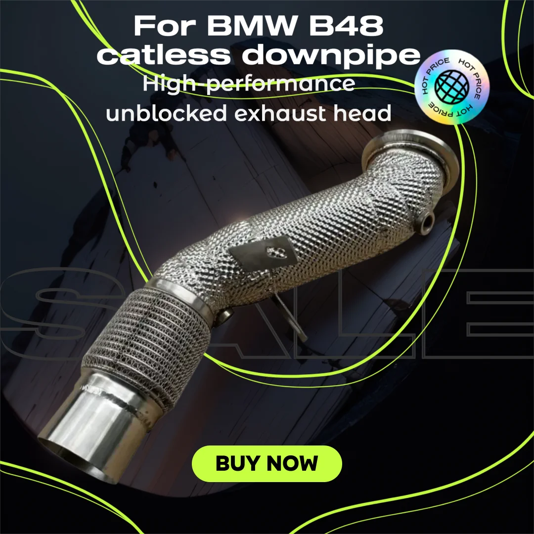

For BMW 120i 125I 220i 230i 320i 330i 420i 430i F20 F21 F22 F23 F30 F31 F32 F33 F34 F36 B48/2.0TCatless downpipe exhaust head