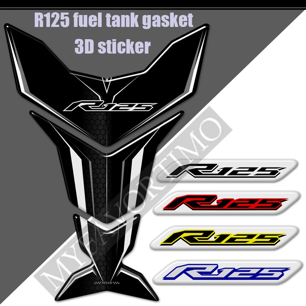 Emblem Tank Pad Protective For Yamaha YZF R125 R 125 Motorcycle Stickers Decal Emblem Badge Logo 2014 2015 2016 2017 2019 2020