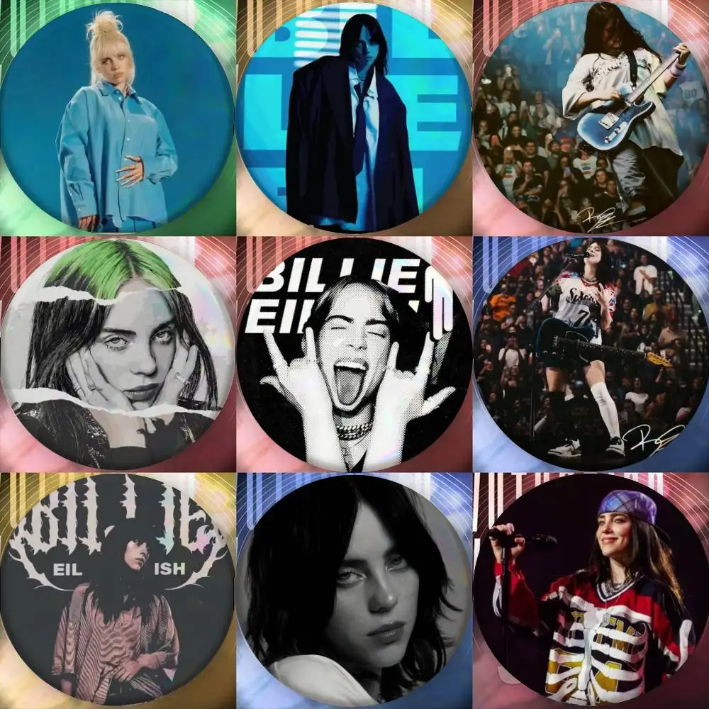 Hot Singer B-Billies Series   Badge Tinplate Meme Round Brooch for Hat Bag Creative Lapel Jewelry Accessories Gifts