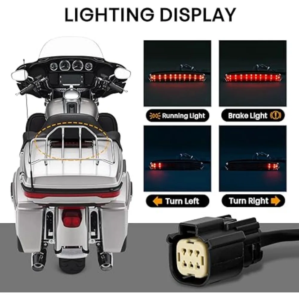 Motorcycle Rear Tour Pack LED Lid Light Running Brake Light for CVO Electra Glide Ultra Limited Classic Low Tri Glide 2014up