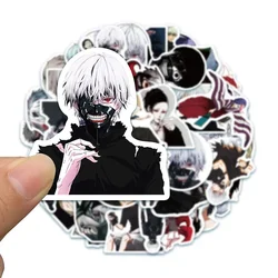 50pcs Kaneki Ken Tokyo Ghoul Anime Stickers Black and White Anime Graffiti Decals Motorcycle Skateboard Phone Cool Stickers