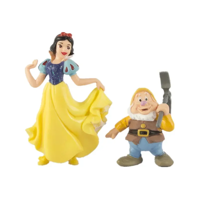 Disney Princess 8 Pz/set Q Vesion Biancaneve e I Sette Nani Figura Giocattolo Modello Bambole Regalo per I Bambini Decorazione di Moda Calda