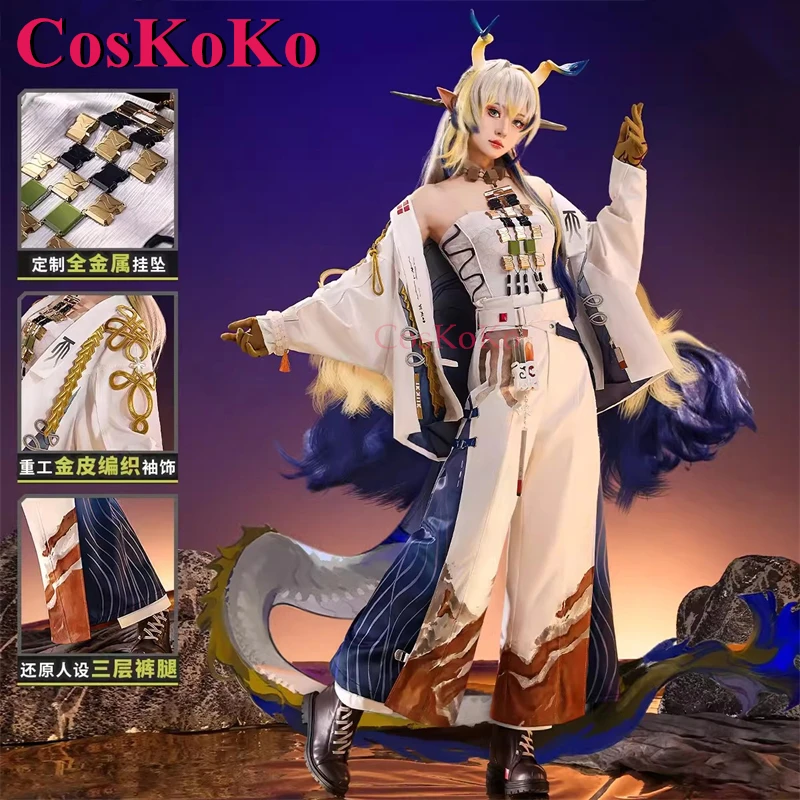 CosKoKo Shu Cosplay Game Arknights Costume Elegant Gorgeous Sweet Combat Uniforms Full Set Halloween Role Play Clothing S-XL New