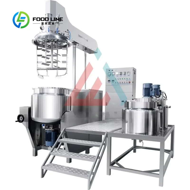customized Vacuum Emulsifier Homogenizer Equipped with Oil Water Tanks Motor and Pump for Chemical Processing Work