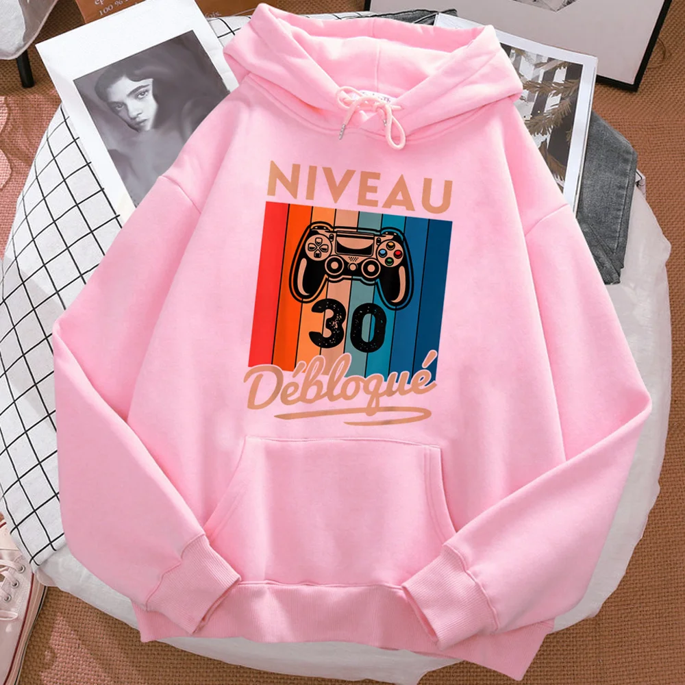 30 Ans Years Birthday hoodies women sweat y2k long sleeve top Korean style anime clothes Hooded Shirt female aesthetic pulls